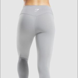 Gym Shark Cropped Light Grey Workout Leggings